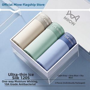 MiiOW | Antibacterial Breathable Mens Boxer Shorts Ice Silk