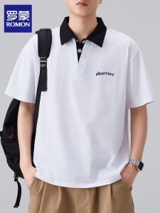 ROMON | Summer Lightweight Loose Fit Heavyweight Illusion Two-piece Polo Shirt