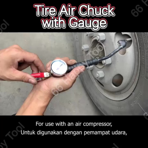 Air Chucks 1/4" RV Heavy Duty Dual Head Tire Chuck Quick Plug for Inflator