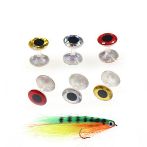 30pcs 3D Realistic Dumbbell Eye Fly Tying Material Weightless Dumbbell Eyes Streamer Minnow Crazy Charlie Fly Sea Fishing Lures