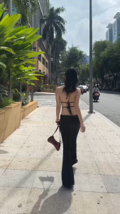 [CÓ TÁCH LẺ] Set áo yếm và quần ống loe mắt cáo AMBUS - KILL SYSTEM