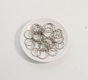 30pcs/lot 23/25/30mm O-shape Metal Rings Double Hoops Embossing Keyring For Jewelry Making DIY Keychain Accessories