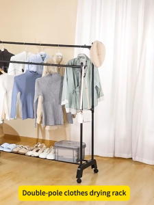 ✨24 hours delivery✨clothes drying rack single/double pole clothes hanging rack rak baju drying rack clothes stainless steel clothes drying rack clothes drying rack heavy duty rak baju gantung
