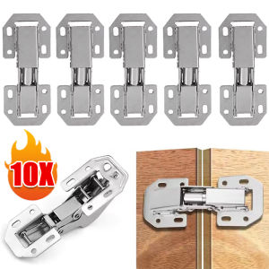 10pcs Cabinet Hinges / No-Drilling Stainless Steel Hydraulic Hinge / Installation Concealed Hinge / for Drawer Window Cupboard Cabinet Door