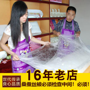 Handmade Shuanggong Silk Sheet Mulberry Silk Quilt Premium Products Silk Filament Double Quilts Summer Blanket Spring and Autumn Winter Duvet Free Renovation