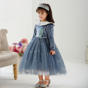 Elsa Cosplay Performance Dress Girls