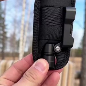Tactical Flashlight Holster 360° Rotatable Belt Bag Hunting Lighting Outdoor Survival Kit Flashlight Pouch for Camping Hiking
