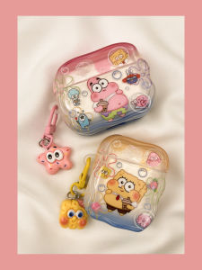 เคสป้องกัน Airpods รุ่นที่ 4 ลายการ์ตูน SpongeBob น่ารัก รุ่นที่ 3 รุ่นที่ 2 รุ่นที่ 5 ไร้สาย Bluetooth สำหรับหูฟัง Apple pro