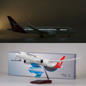 43cm 1/130 Large Scale Qantas B787 Diecast Resin Airplane Model Kit with Landing Gear Wheel For Aviation Gift or Plane Toy