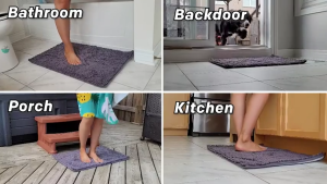 Lovinland Dog Door Mat for Muddy Paws Non-Slip Washable Pet Rug Quick Dry Chenille Super Absorbent Microfiber Entryway Carpet Machine Washable Indoor Outdoor Bathroom Mat