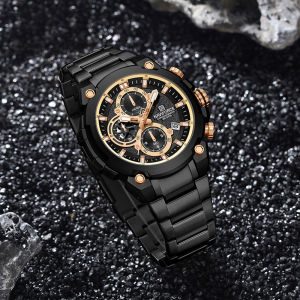 Naviforce Chính Hãng Nam của đồng hồ thạch anh có lịch đồng hồ bấm giờ đeo tay phát sáng gấp khóa dây đeo bằng thép không gỉ 30m thể thao chống nước đàn ông ngoài trời của đồng hồ đa năng nf8071