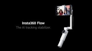 Insta360 Flow AI Tracking SmartPhone Gimbal Stabilizer All-Day Battery Life 3-Axis Stabilization SmartWheel & Intuitive Control Built-In Selfie Stick & Tripod Deep Track 3.0 1-Step Rapid Deploy Foldable & Portable