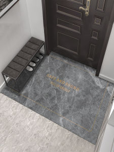 OULINFEI | Marble Pattern Easy Clean Cuttable Anti-Slip Thin Doormat