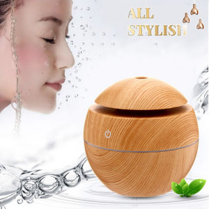Wood Air Purifier Humidifier Wood Grain Air Humidifier Aromatherapy Essential Oil Diffuser Wood