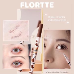 [SG Ready Stock] FLORTTE Waterproof Liquid Eyeliner Wow So Light Super Fine Tip