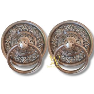 Tarikan Pintu Gebyok Kuningan Motif Gby 01 Antik 2 Pcs