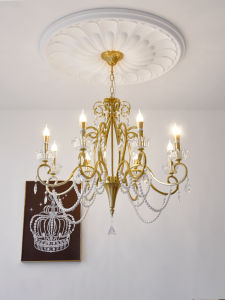 OUCHAO | French Retro Artistic Golden Crystal Chandelier