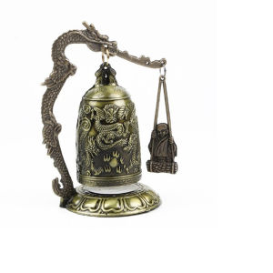 Striking Dragon Pattern Chime Bells Bronze Feng Shui Bell Dragon Fish Monk Striking Bell