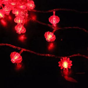 Red Lantern Chinese Knot LED String Lights Christmas Battery Operated Wedding Decorations Chinese New Year Decor 3 m 20 Lights