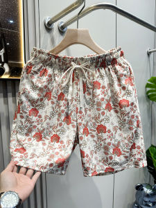 Hawaii Wind Quick Dry Shorts Casual Loose Beach Pants Summer Ice Silk Thin Breathable Men Women Couple Fourths Sports Shorts