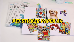 YASEN PET Waterproof Sticker Paper A4 Size 20 Sheets Works on all Inkjet Printers