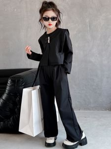 Spring Autumn Style Childrens Suit Set Fashionable Traditional Chinese Style Girls Clothing Medium And Large Childrens Fashionable