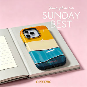 Potdemiel | Sunset Waves For Case For iPhone 17 16 15 Pro Max TPU Anti-Scratch Outer Shell Raised Screen CaseChic