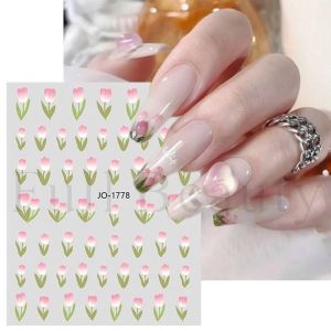 Sticker dán móng trang trí nail mẫu hoa Tulip