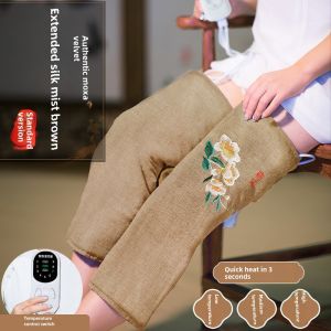 Knee Physiotherapy Hot Compress Electric Heating Long Knee Pad Keep Warm and Emit Heat Joint Uncomfortable Electric Heating Leg Moxibustion Old Cold Leg