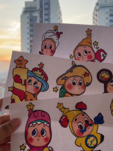 Pop Mart Starman Sticker Reflective Twinkle Starman Motorcycle Body Waterproof Vinyl Decal