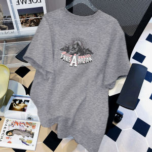 เสื้อยืดแขนสั้นผ้าฝ้ายแท้สำหรับผู้หญิง ทรงหลวม สไตล์ย้อนยุค สวมใส่สบาย สำหรับฤดูร้อน ปี 2024 เสื้อตัวบนคอตั้ง