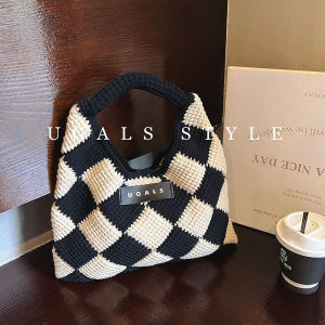 UGALS | Hand-knitted Checkerboard Lace DIY Tote Bag Kit