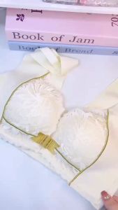 บราปักลาย กระดุมด้านหน้าคุณภาพสูง เสื้อชั้นในผู้หญิงไซส์ใหญ่ เสื้อในไร้โครง ฟองบาง ผ้านิ่ม ทรงสวยใส่สบาย มีลายดอก 181 บราดันทรง บราลูกไม้ เสื้อในสาวอวบ เสื้อชั้นใน บราไร้โครง/