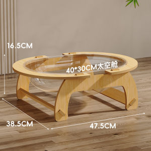 Space Capsule Cat Nest Large Space Transparent Cat Nest All Year Round Neutral Suspension Sofa Wooden Cat Bed for Cats and Dogs Neutral Toy