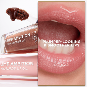 L’Oréal Paris Plump Ambition Hyaluron Lip Oil Plumping with Hyaluronic Acid + Tripeptides for 24H Hydrated Lips 5ml