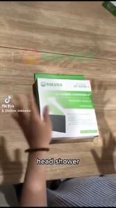 SOLVEX Kepala Shower Stainless Hitam Head Wall Shower Kotak 8-10 INCH