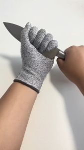 Grade 5 Cut Resistant Gloves Kitchen HPPE Scratch Resistant Glass Cutting Safety Protection for Gardeners