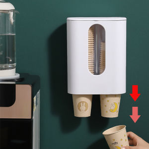 Paper Cup Dispenser Plastik Holder Dispenser Gelas Plastik Paper Cup Anti Dust Tempat Gelas Plastik Tempat Gelas Cup Kertas
