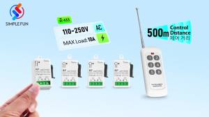 Wenqia 433Mhz điều khiển từ xa không dây công tắc đèn 110V 220V 230V 10A Mini mô-đun Rơle 500m phạm vi 6-in-1 transmitter cho đèn quạt có đèn LED
