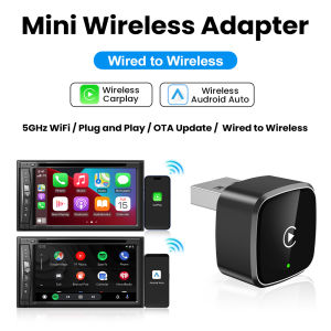 New Wireless CarPlay Dongle Wireless Android Auto Adapter 2in1 Car Intelligent Systems AI Smart Box For Car With Wired CarPlay