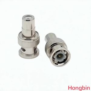 2 Pieces of Pure Copper Core BNC Male to AV Female Monitor Audio Video Adapter BNC Q9 to RCA to Lotus Female Head