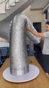 Ống gió mềm D300mm ống dẫn gió hút mùi thông phòng phi 300mm ống bạc mềm nối quạt hút