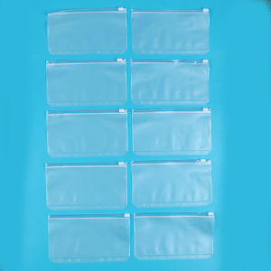 6/10 Chiếc A6 Binder Túi Trong Suốt Dây Kéo Binder Túi Đựng Tài Liệu Lỏng Lẻo Đựng Tiền Tổ Chức Ngân Sách Thư Mục Tập Tin