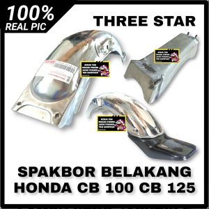 SPAKBOR SLEBOR SELEBOR BELAKANG HONDA GL 100 GL 125 THREE STAR SET KEPETAN DAN SAMBUNGAN SPAKBOR