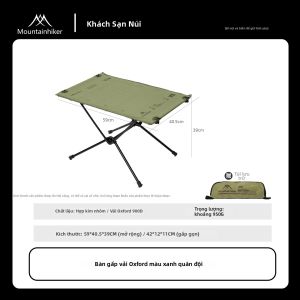 Mountainhiker | Bàn Cắm Trại Gấp Gọn Di Động Chất Liệu Vải Oxford Nhẹ Chân Hợp Kim Nhôm Dùng Cho Dã Ngoại Du Lịch Ngoài Trời
