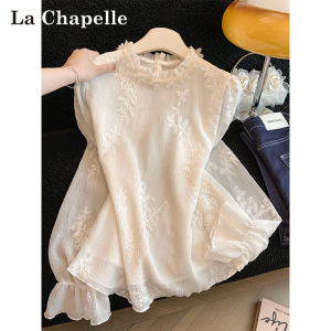 La Chapelle | Design Ruffled Lace Sleeve Top