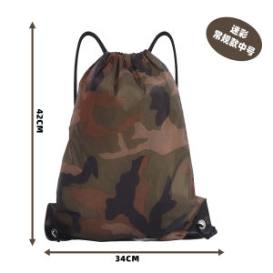 Sports Drawstring Drawstring Double-Shoulder Backpack Custom Logo Oxford Cloth Male and Female Students Fitness Swimming Basketball Buggy Bag