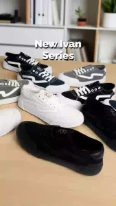 SEPATU PATROBAS NEW IVAN LOW NAVY ( SIZE 35 - 45 ) - Sneakers Canvas Made in Indonesia