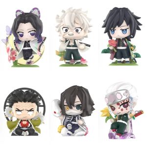 Bandai | Demon Slayer Tanjiro Kamado Nezuko anime cartoon figure blind box creative personalized statue model ornament surprise gift box