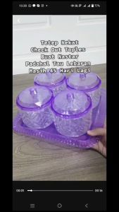 Toples Kue Kering / Toples Tempat Kue Lebaran Natal Imlek / Toples Vdara GR 4 in 1 Genki Market